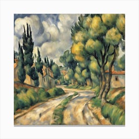 The Bend In The Road, Paul Cézanne 15 Canvas Print