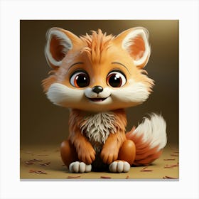Cute Fox 17 Canvas Print
