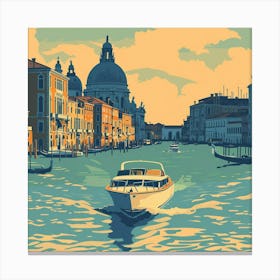 A Venice With Grand Canal Lofi Illustration 1720474664 3 Canvas Print