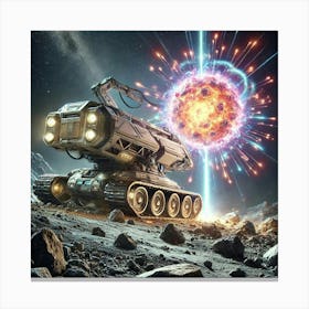 Asteroid Harvester Tank Overload Extractor Canvas Print