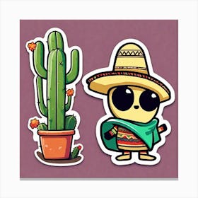 Mexican Stickers 1 Canvas Print