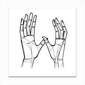 Hands Drawing Canvas Print
