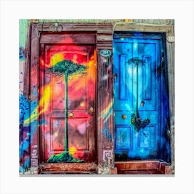 Colorful Doors Canvas Print