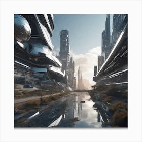 Futuristic City 338 Canvas Print