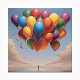 Rainbow Balloons 1 Canvas Print