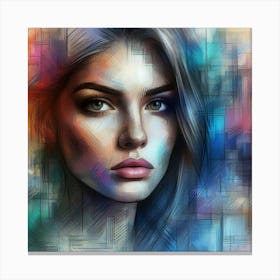 Abstract Portrait Of A Woman 1 Canvas Print