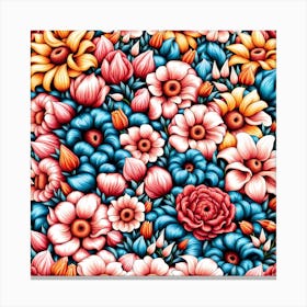 Seamless Floral Pattern Canvas Print