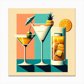 Cocktail Art Canvas Print