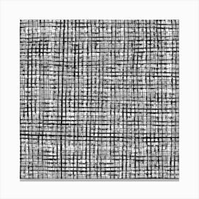 Black And White Checkered Fabric Canvas Print