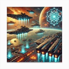 A Futuristic Science Fiction Depiction Of Ignis Ca Logistics Canvas Print