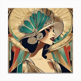 Deco Woman 15 Canvas Print