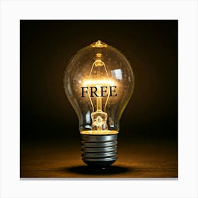 Free Light Bulb Canvas Print