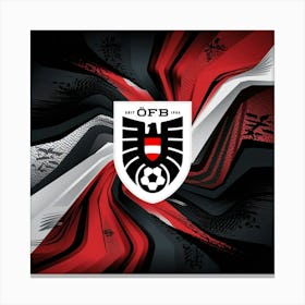 Austria National Football Team Logo Wall Art Canvas Print