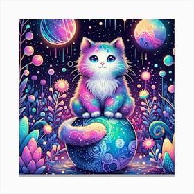 Psychedelic Cat 2 Canvas Print