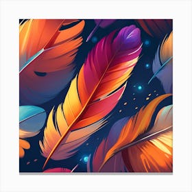 Colorful Feathers 13 Canvas Print