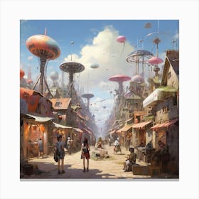 Futuristic City Canvas Print