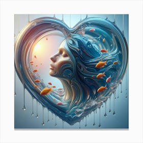 Heart Of Water Canvas Print