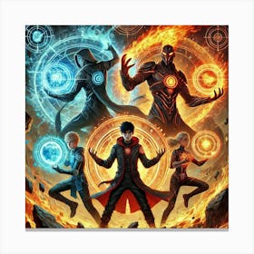 Ronan Ashheart Children Elemental Duality Canvas Print