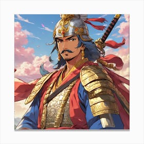 Rajput Warrior as a Samurai 1 Canvas Print
