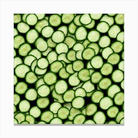 Sliced Cucumbers Canvas Print