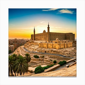 Sunset In Cairo Canvas Print