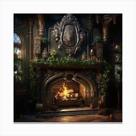 Fireplace Canvas Print