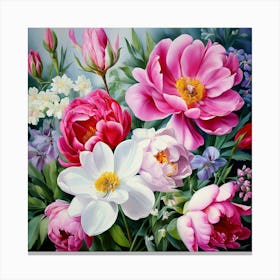 Peonies 1 Canvas Print