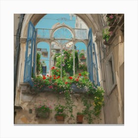 Window Of Sicily Canvas Print