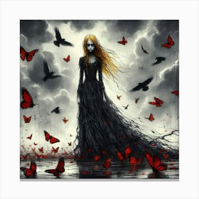 Gloomy Woman Canvas Print
