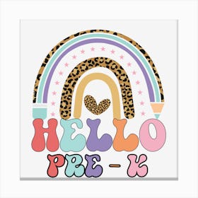 Hello Pre K 01 Canvas Print