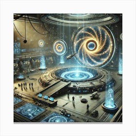 Interdimensional Nexus Hubs Scifi Canvas Print