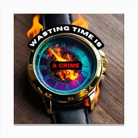 Wasting Time Is A Crime Canvas Print