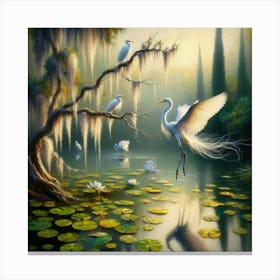 Egrets 7 Canvas Print