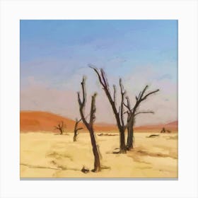 Dead Trees In The Desert Canvas Print