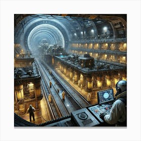 Venusian Enclave Underground Networks Converted Canvas Print