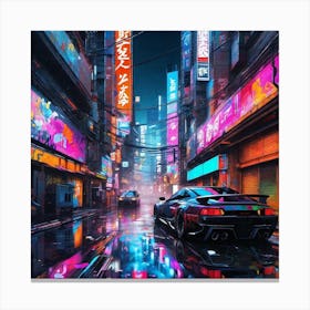 Neon City 10 Canvas Print