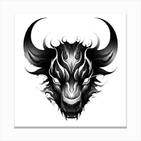 Bull Head Tattoo 1 Canvas Print