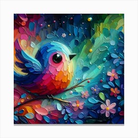 Colorful Bird Painting 2 Canvas Print