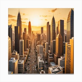 Kuala Lumpur, Malaysia Cubism Style Canvas Print