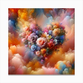 Heart Of Roses 1 Canvas Print