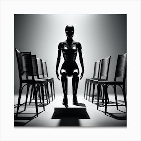 Woman Sitting On A Chair 4 Canvas Print