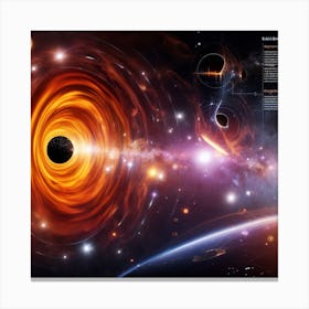 Blackwhole Bangs On Spae And Resonates 3 Canvas Print