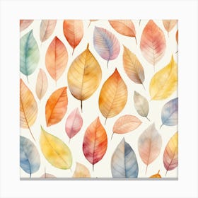 Watercolor Leaves 1 Canvas Print