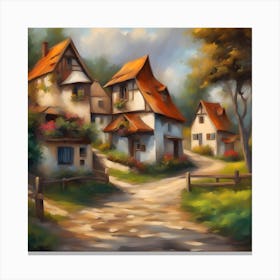 Village In The Countryside Canvas Print