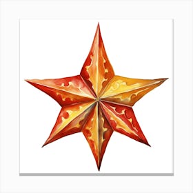 Origami Star Canvas Print