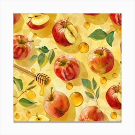 Apple Seamless Pattern Canvas Print