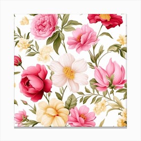 Floral Wallpaper Canvas Print