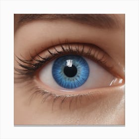 Close Up Of A Blue Eye Canvas Print