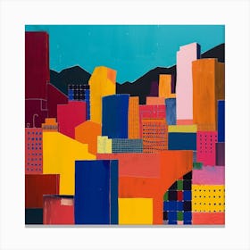 Abstract Travel Collection Santiago Chile Canvas Print
