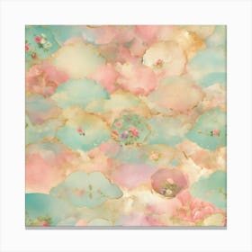 Clouds And Roses Canvas Print